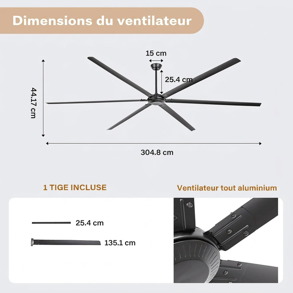 Ventilateur de plafond Titora