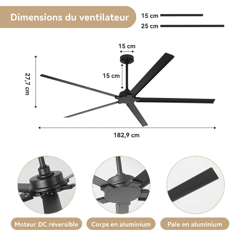 Ventilateur de plafond Ostria